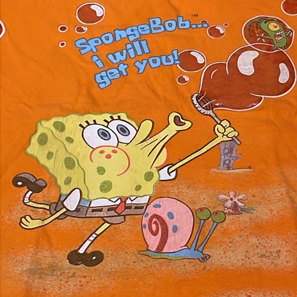 SpongeBob SquarePants Kids Orange T-Shirt - Picture 2 of 7